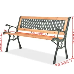 vidaXL - Tuinbank - Bruin - Hout - 122 cm