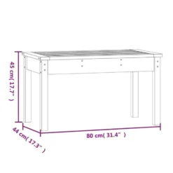 vidaXL - Tuinbank - Bruin - Massief grenenhout - 80x44x45 cm