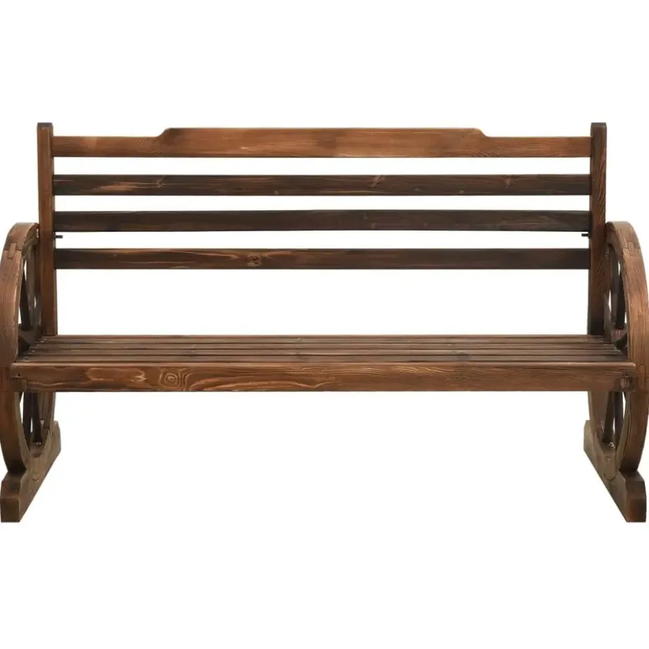 vidaXL - Tuinbank - Bruin - Vurenhout - 112 cm