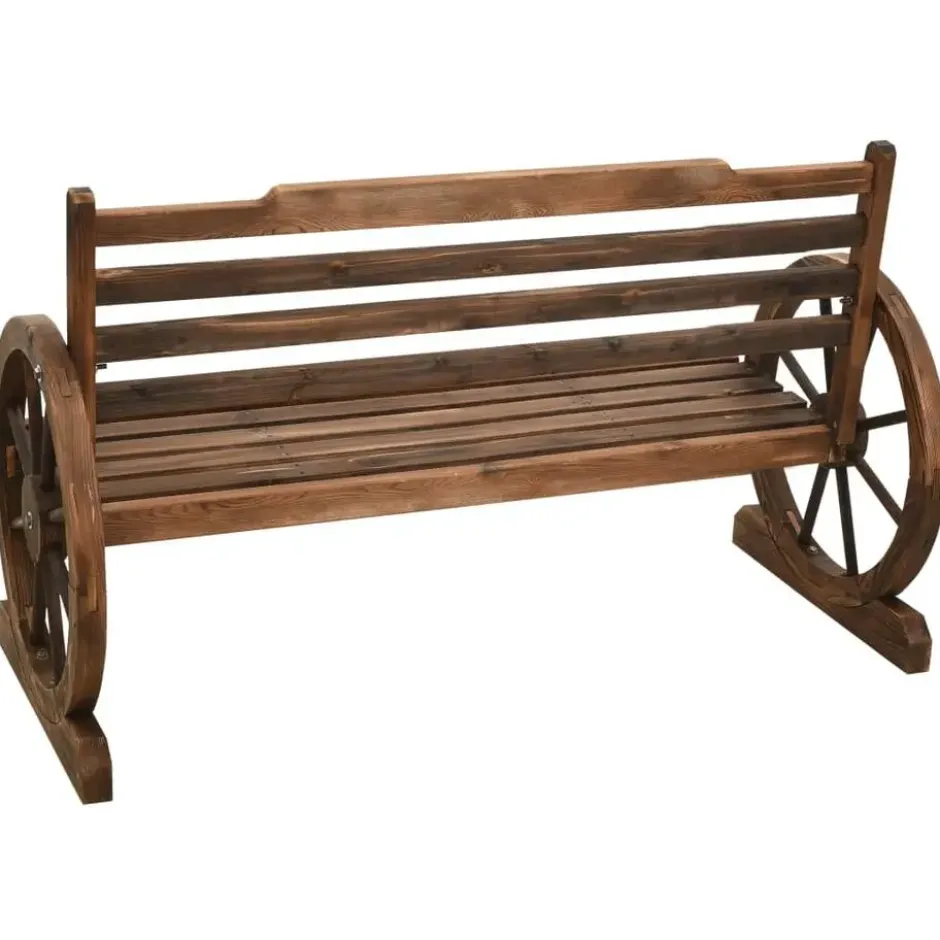 vidaXL - Tuinbank - Bruin - Vurenhout - 112 cm