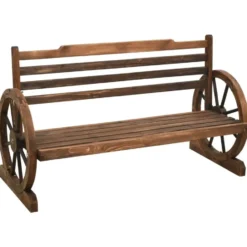 vidaXL - Tuinbank - Bruin - Vurenhout - 112 cm