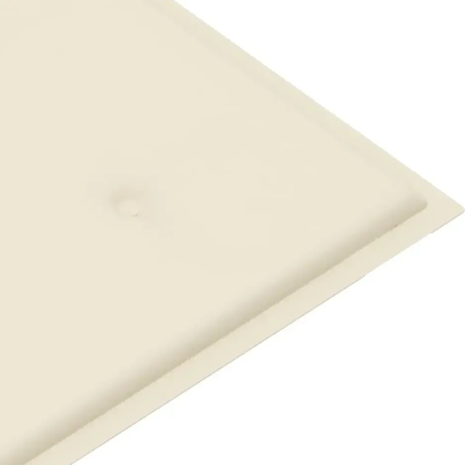 vidaXL - Tuinbank - Crème - Bamboe - 120 cm - Met kussen
