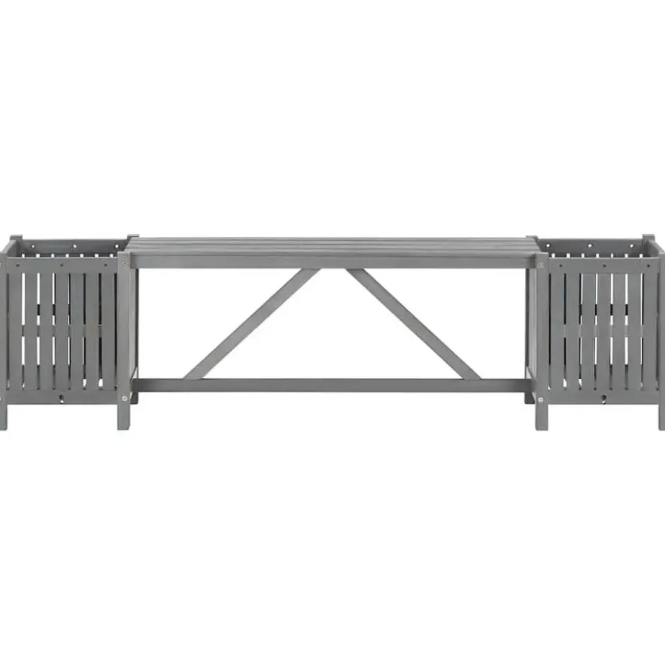 vidaXL - Tuinbank - Grijs - Acaciahout - 150 x 30 x 40 cm