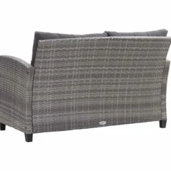 vidaXL - Tuinbank - Grijs - Poly rattan