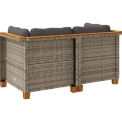 vidaXL - Tuinbank - Grijs - Poly rattan