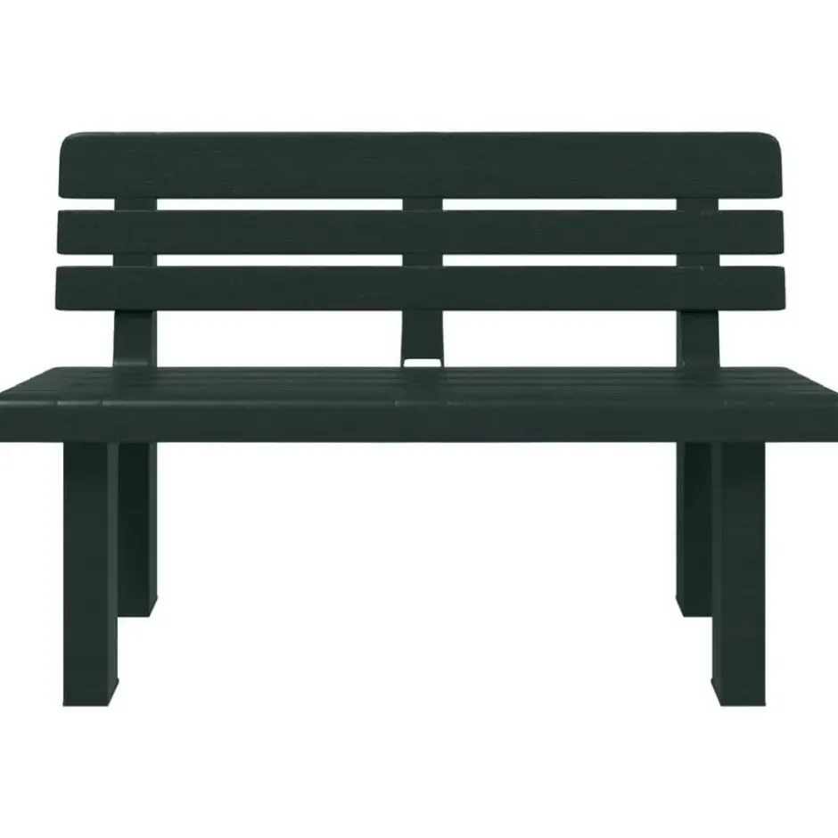 vidaXL - Tuinbankje - Groen - Polypropeen - 110x52x71 cm