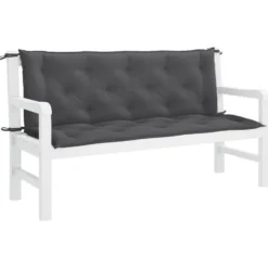 vidaXL - Tuinbankkussen - Antraciet - Stof - 150 cm - 2 stuks