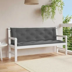 vidaXL - Tuinbankkussen - Antraciet - Stof - 150 cm - 2 stuks