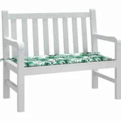 vidaXL - Tuinbankkussen Bladpatroon - 100x50x3 cm - oxford stof