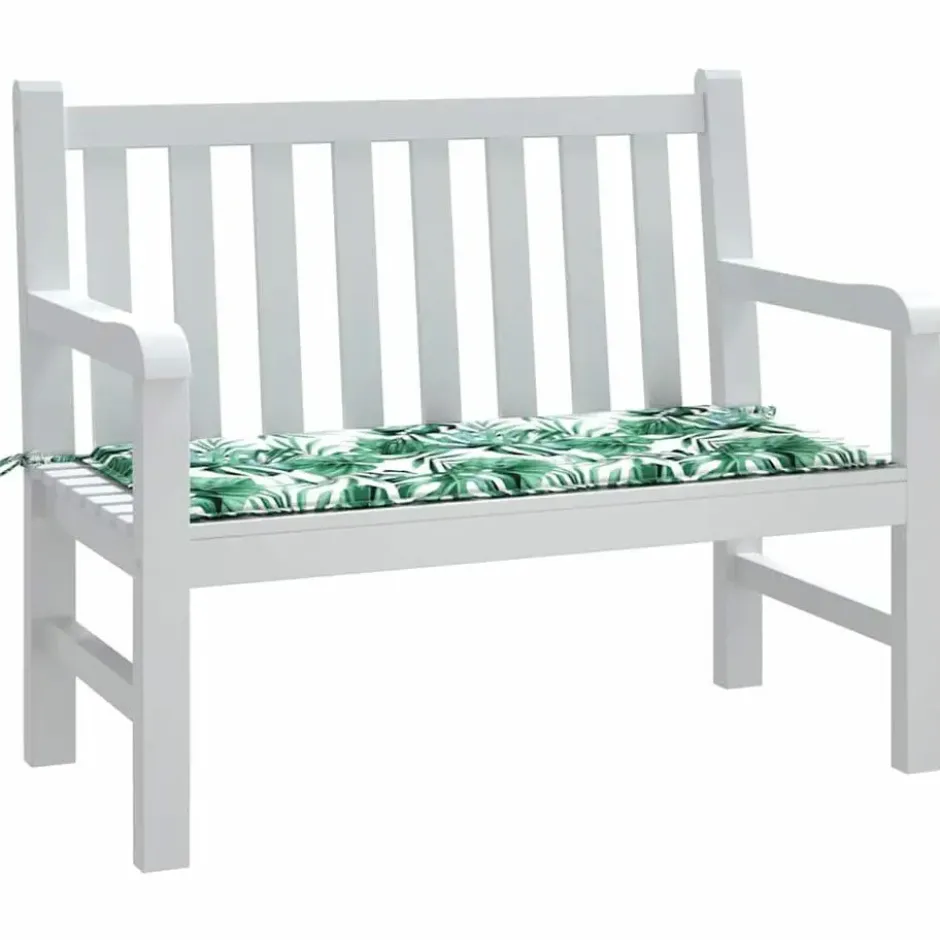 vidaXL - Tuinbankkussen Bladpatroon - 100x50x3 cm - oxford stof