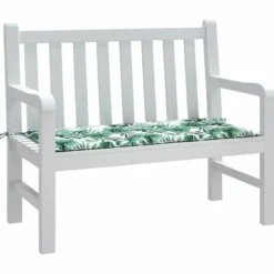 vidaXL - Tuinbankkussen Bladpatroon - 100x50x3 cm - oxford stof