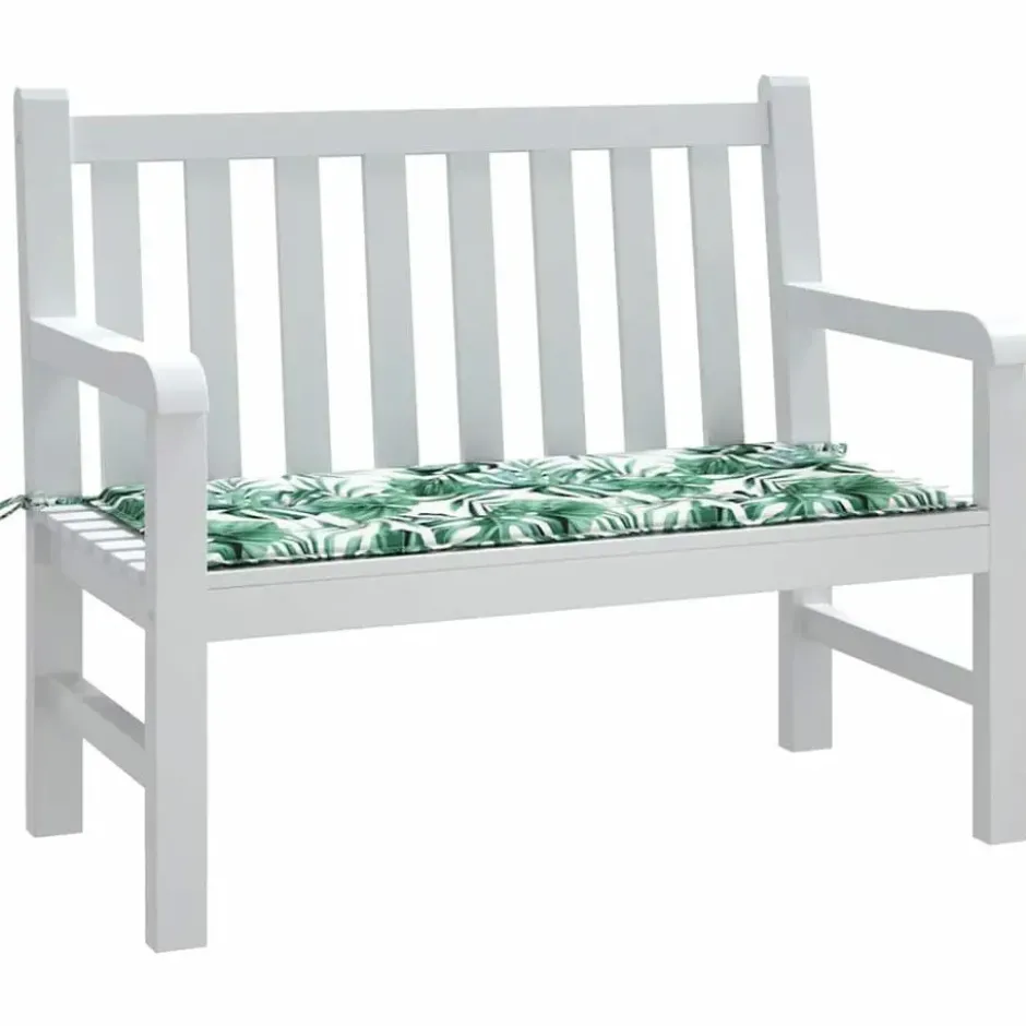 vidaXL - Tuinbankkussen Bladpatroon - 100x50x3 cm - oxford stof