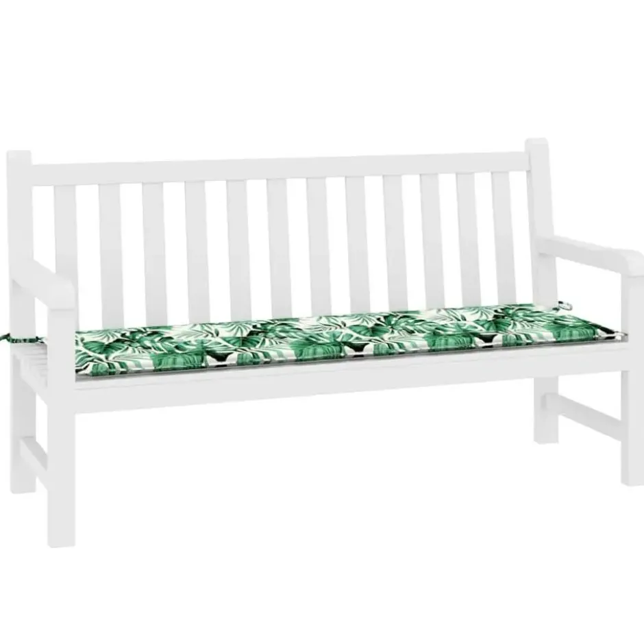 vidaXL - Tuinbankkussen Bladpatroon - 150x50x3 cm - oxford stof
