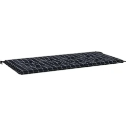 vidaXL - Tuinbankkussen ruitpatroon 120x50x4 cm oxford stof zwart