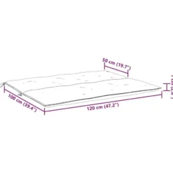 vidaXL - Tuinbankkussen - Wit - Stof - 120 cm - 2 stuks