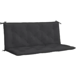 vidaXL - Tuinbankkussen - Zwart - Stof - 120 cm - 2 stuks
