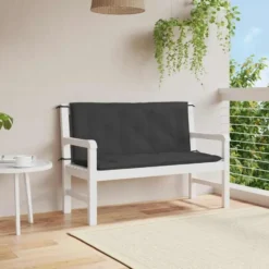 vidaXL - Tuinbankkussen - Zwart - Stof - 120 cm - 2 stuks