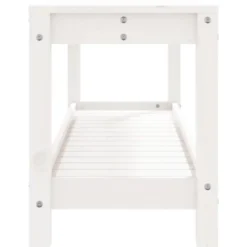 vidaXL - Tuinbank met opbergruimte - Wit - Massief grenenhout - 108x35x45 cm