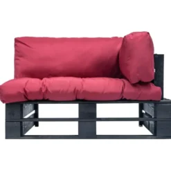 vidaXL Tuinbank met rode kussens pallet grenenhout Rood
