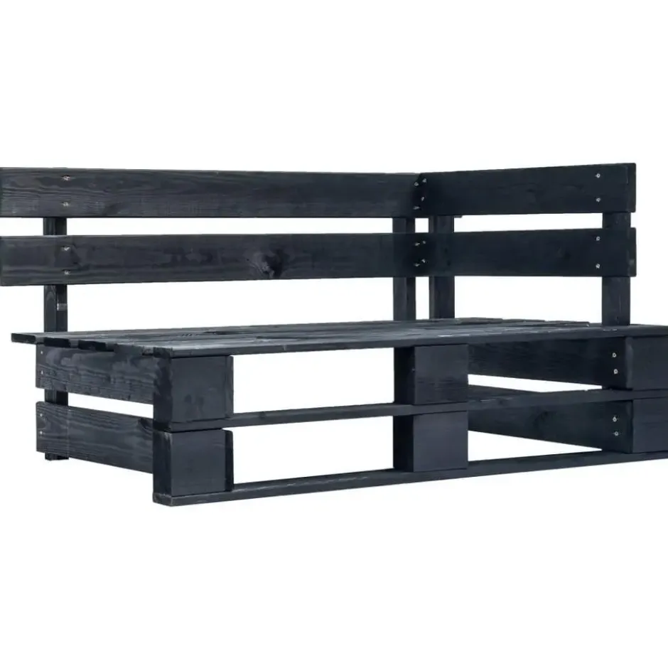 vidaXL Tuinbank met rode kussens pallet grenenhout Rood