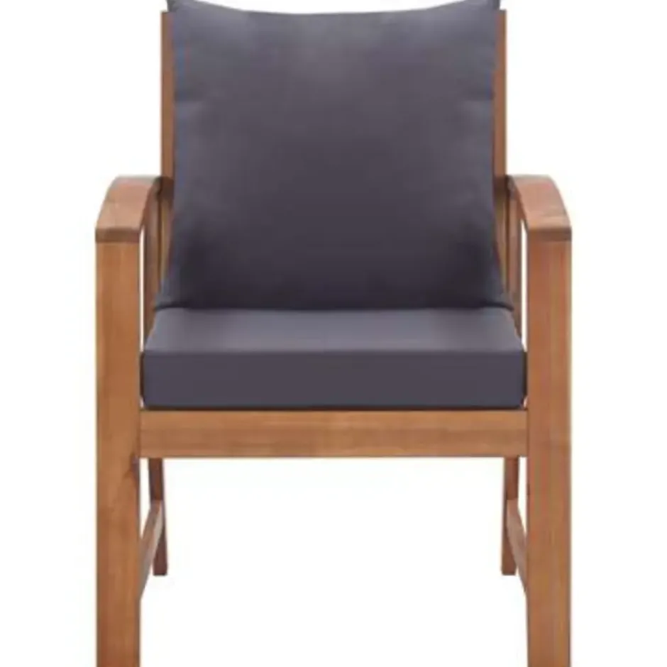vidaXL - Tuinbank Set - Grijs - Hout