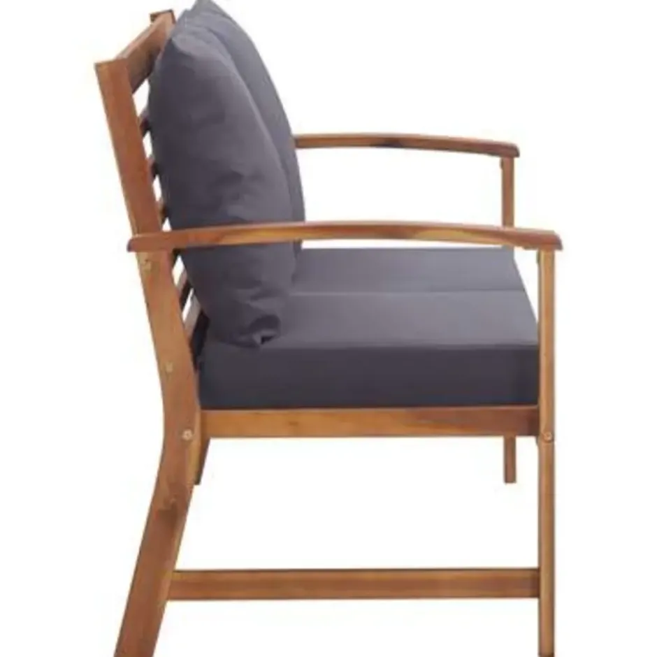 vidaXL - Tuinbank Set - Grijs - Hout