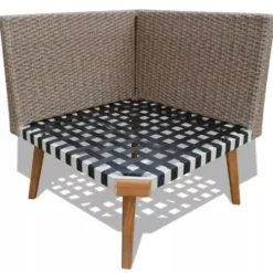 vidaXL - Tuinbank Set - Grijs - Poly rattan