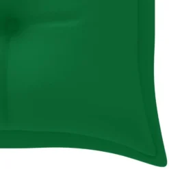 vidaXL - Tuinbank stapelbaar met groen kussen - Teakhout - 159x57.5x90 cm