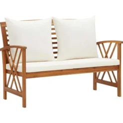 vidaXL - Tuinbank - Wit - Hout