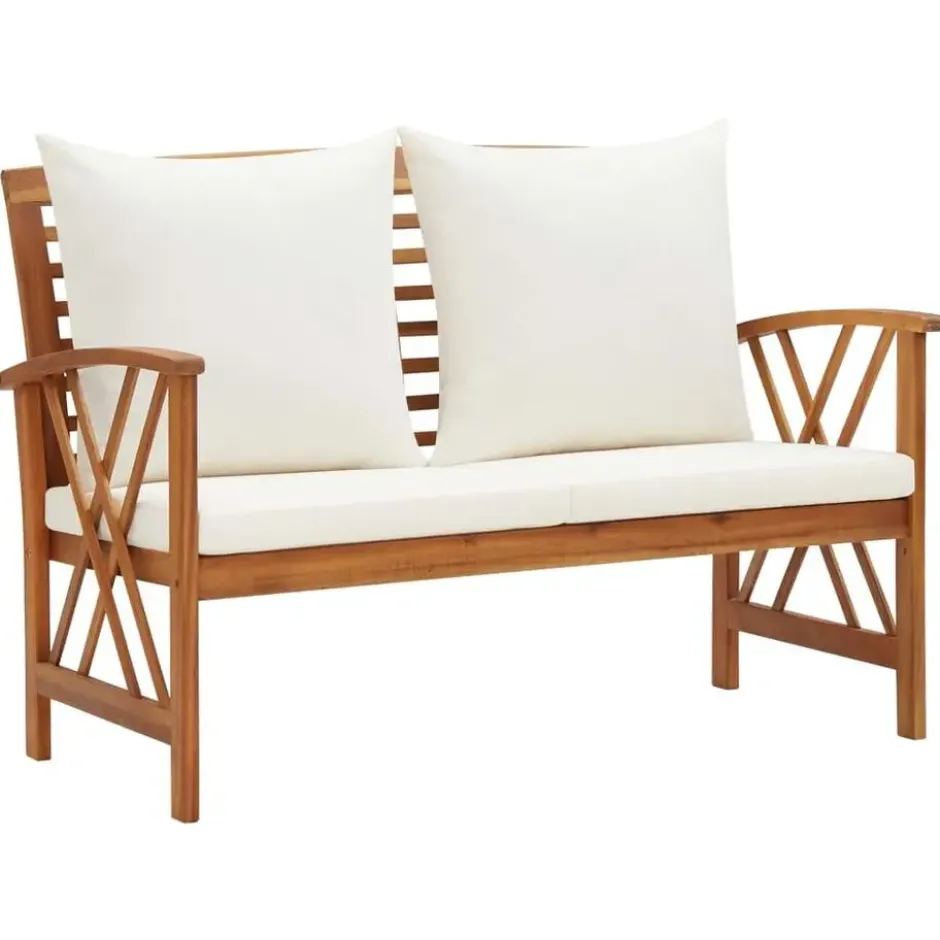 vidaXL - Tuinbank - Wit - Hout