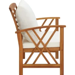 vidaXL - Tuinbank - Wit - Hout