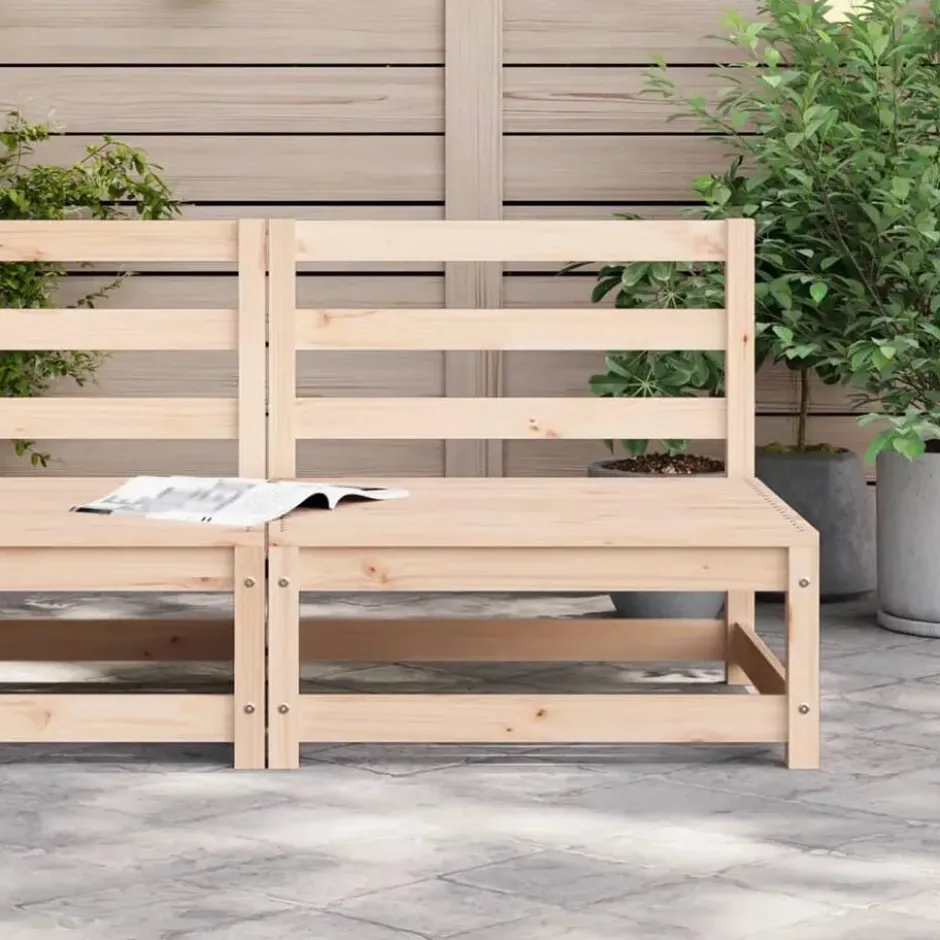 vidaXL - Tuinbank zonder armleuningen - Bruin - Grenenhout - 70x70x67 cm