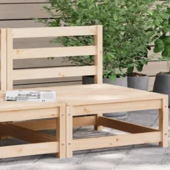 vidaXL - Tuinbank zonder armleuningen - Bruin - Grenenhout - 70x70x67 cm