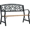 vidaXL - Tuinbank - Zwart - Hout