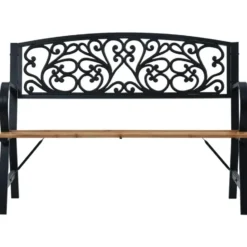 vidaXL - Tuinbank - Zwart - Hout