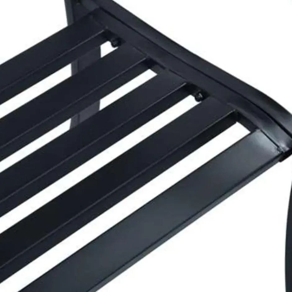 vidaXL - Tuinbank - Zwart - Metaal - 125 cm