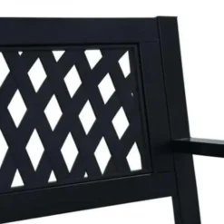 vidaXL - Tuinbank - Zwart - Metaal - 125 cm