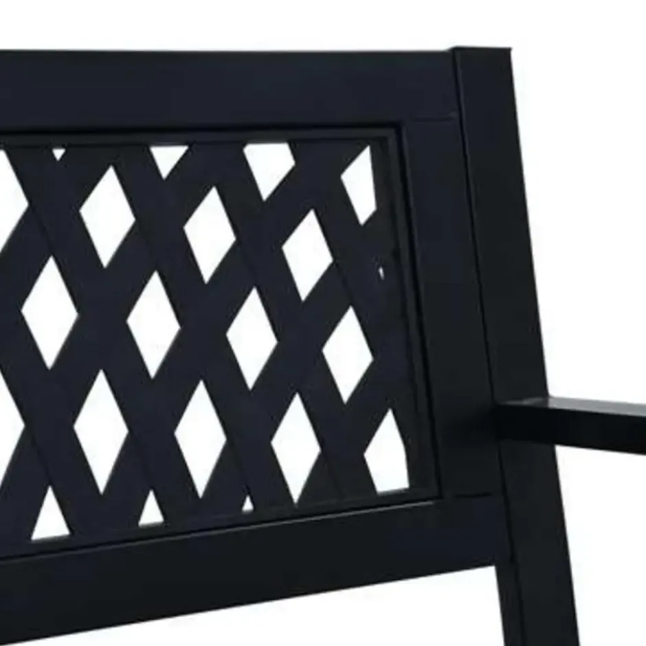 vidaXL - Tuinbank - Zwart - Metaal - 125 cm