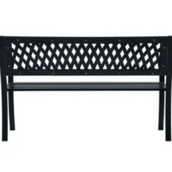 vidaXL - Tuinbank - Zwart - Metaal - 125 cm