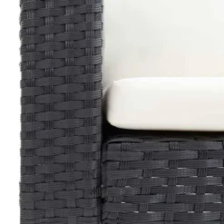 vidaXL - Tuinbank - Zwart - Poly rattan