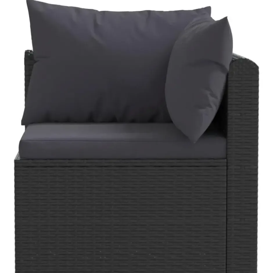 vidaXL - Tuinbank - Zwart - Poly rattan