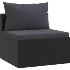 vidaXL - Tuinbank - Zwart - Poly rattan