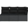 vidaXL - Tuinbank - Zwart - Poly rattan