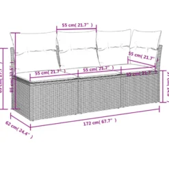 vidaXL - Tuinbank - Zwart - Poly rattan