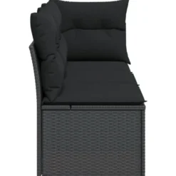vidaXL - Tuinbank - Zwart - Poly rattan