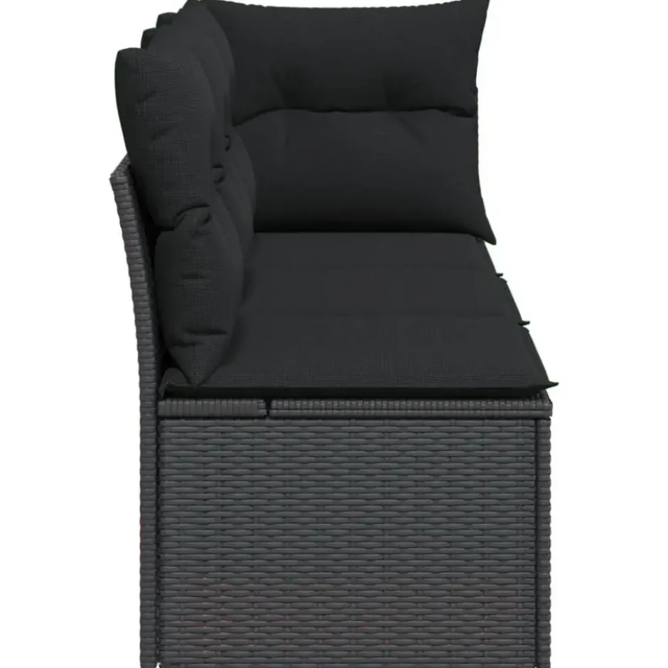 vidaXL - Tuinbank - Zwart - Poly rattan