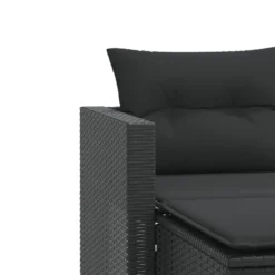 vidaXL - Tuinbank - Zwart - Poly rattan