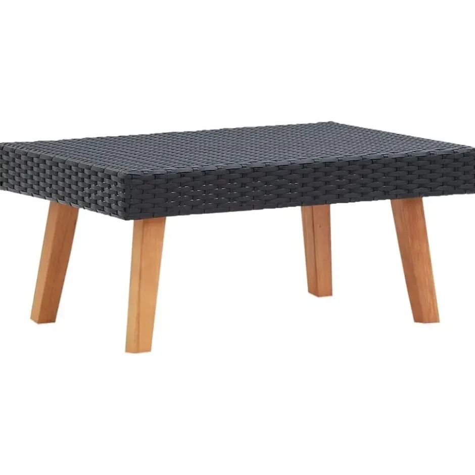 vidaXL - Tuinbank - Zwart - Poly rattan