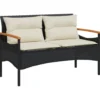 vidaXL - Tuinbank - Zwart - Poly rattan