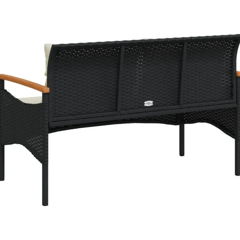 vidaXL - Tuinbank - Zwart - Poly rattan